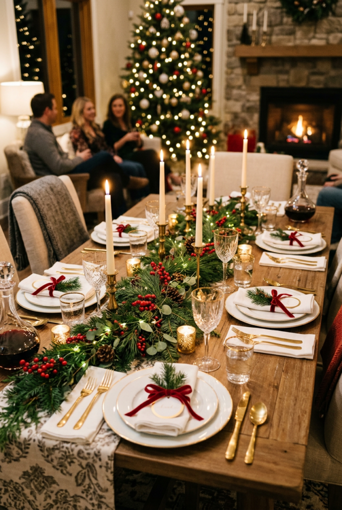 Christmas table setting ideas