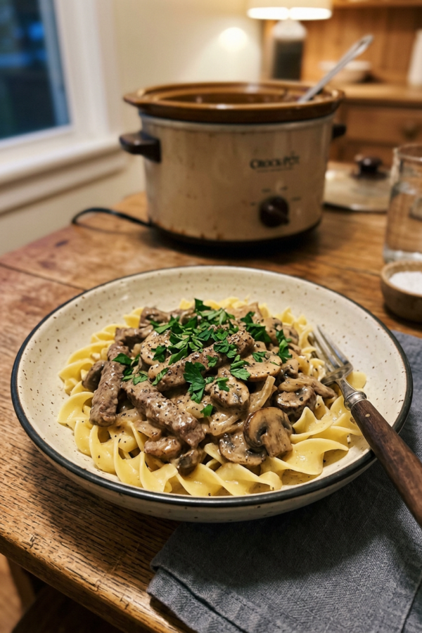Crockpot Beef Stroganoff