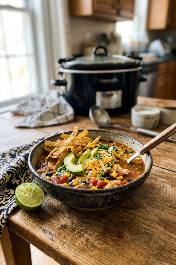 Crockpot Chicken Tortilla Soup