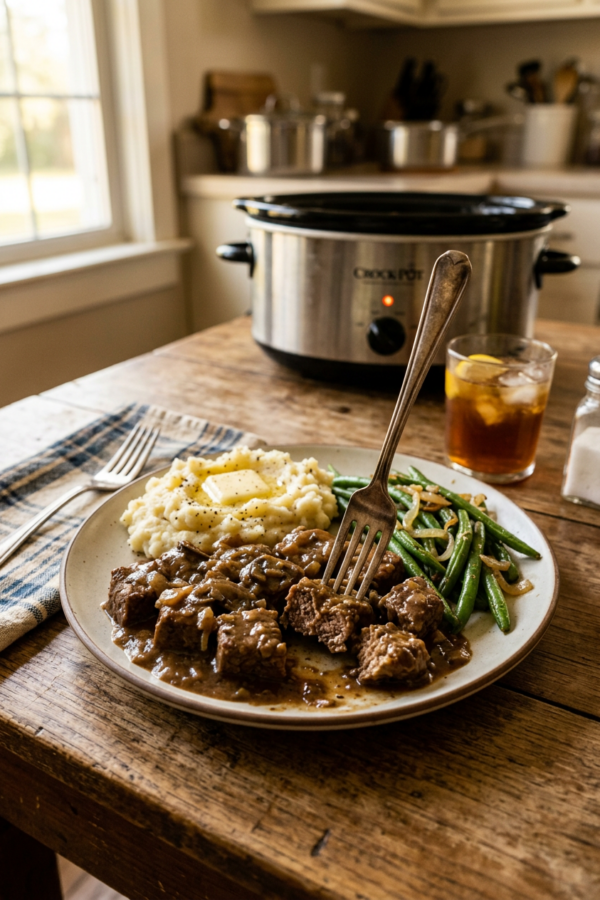Crockpot Cube Steak and Gravy