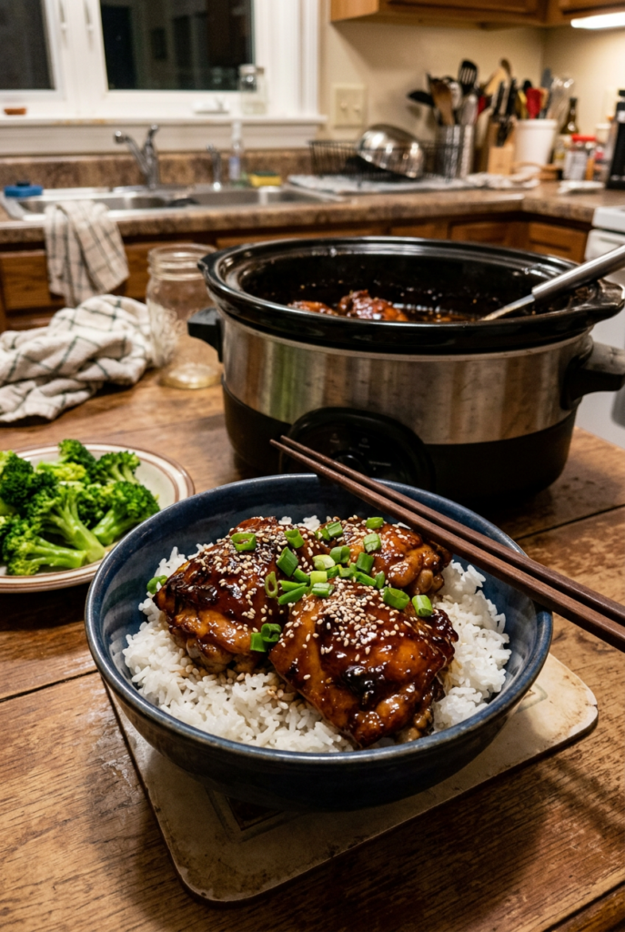 Crockpot honey garlic chicken