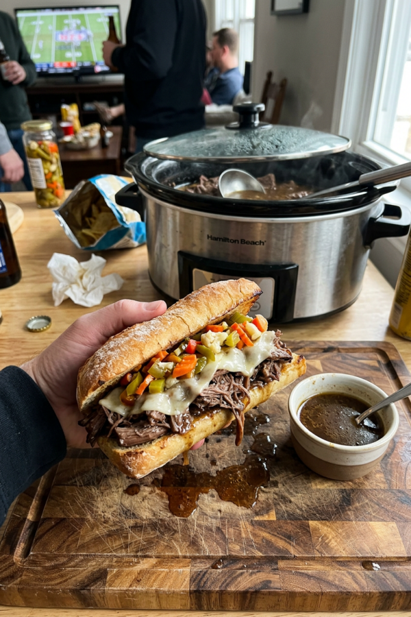 Crockpot Italian Beef Sandwiches