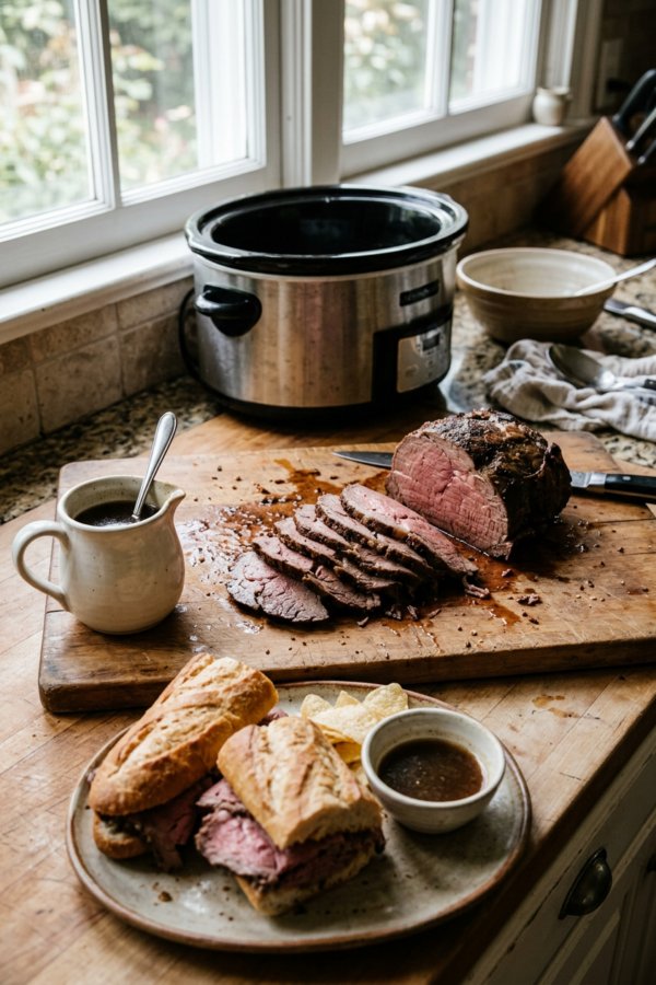 Crockpot Roast Beef with Au Jus