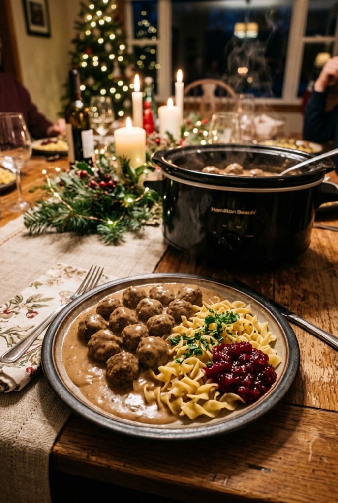 Crockpot swedish meatballs