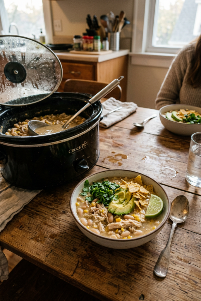 White chicken chili crockpot
