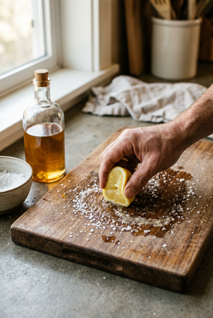 How to clean a wooden cutting board