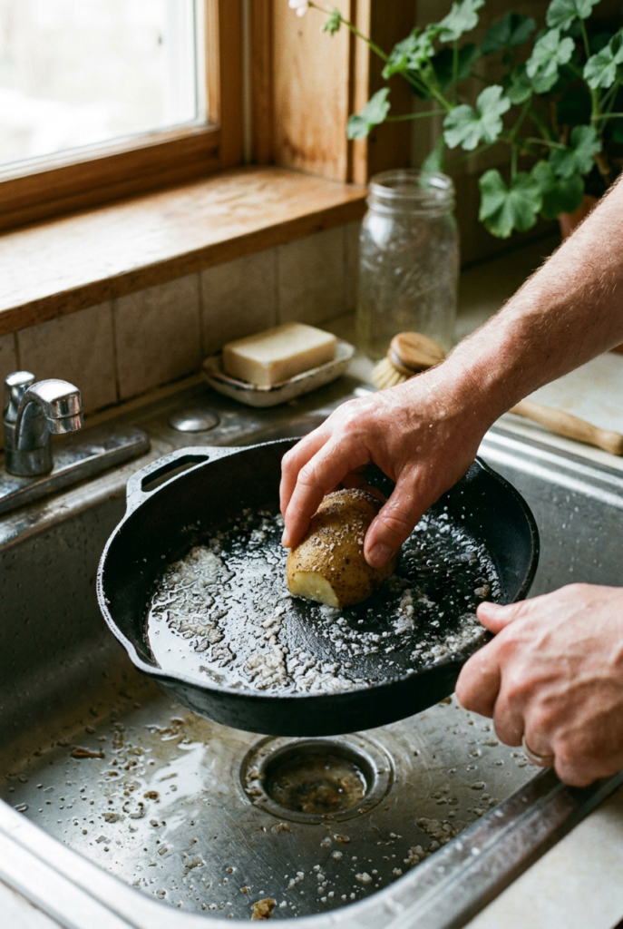 How to clean cast iron skillet