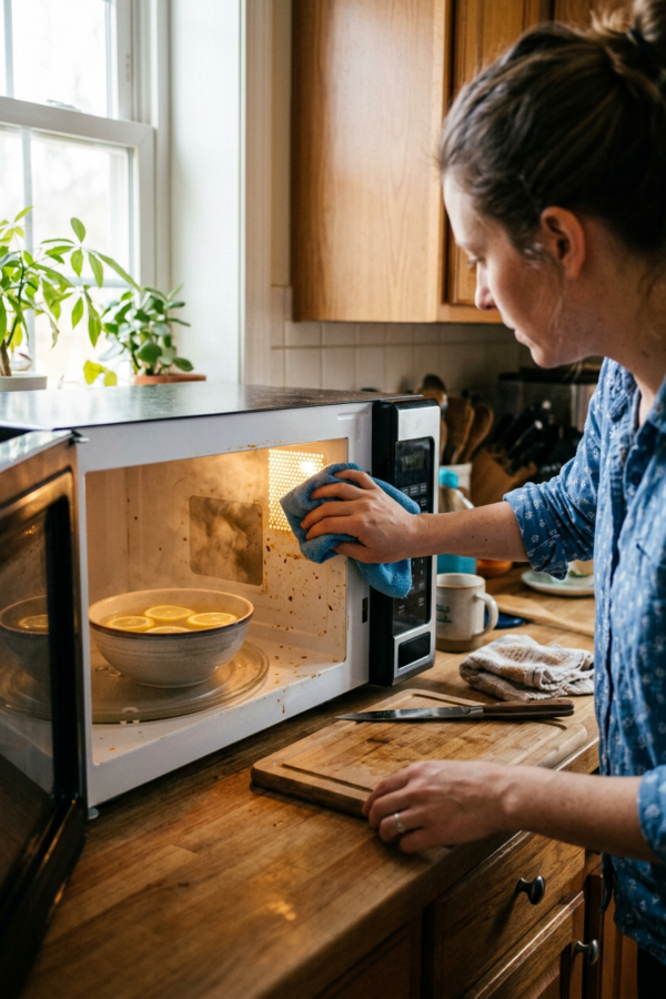 How to Clean a Microwave in 5 Minutes (Lemon or Vinegar)