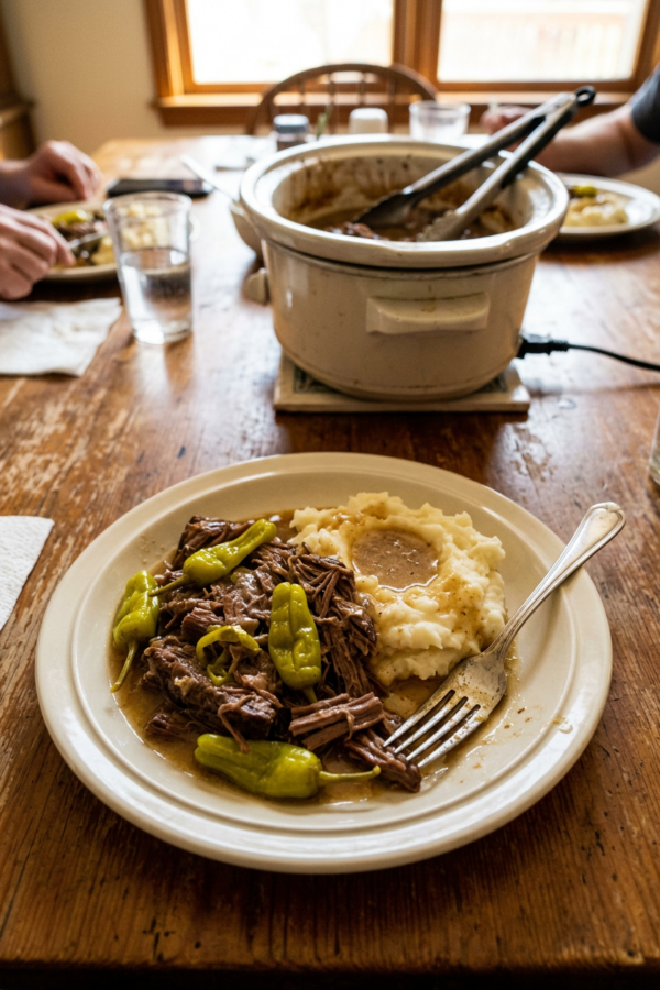 Mississippi Pot Roast in the Crockpot